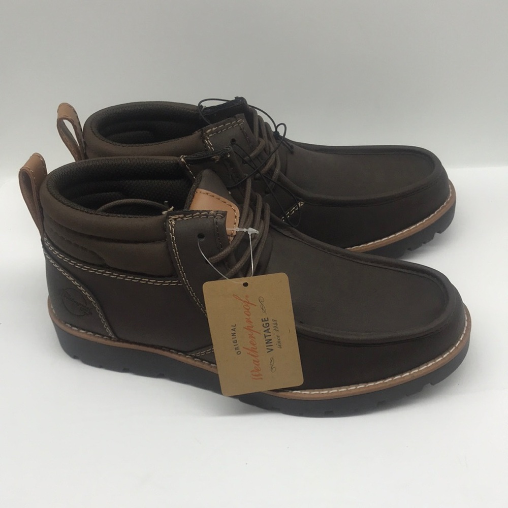 WEATHERPROOF  Mens  Pull Tab Padded Chester Round Toe Lace-Up Chukka Boots